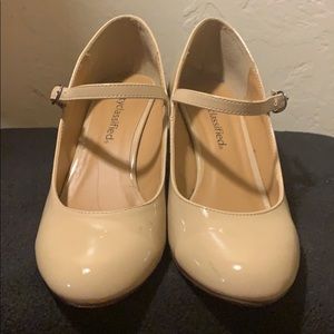 Nude  Ankle Strap Pumps